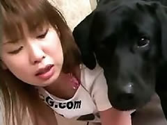 Japanese geisha loves sex with dog